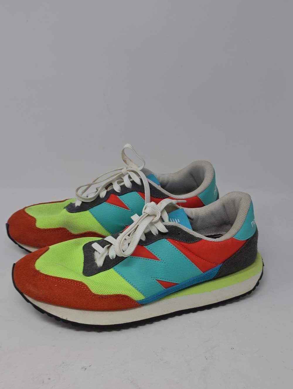 New Balance Men's Multi-Color Athletic Sneakers - Vibrant Green/Blue/Red Size 12